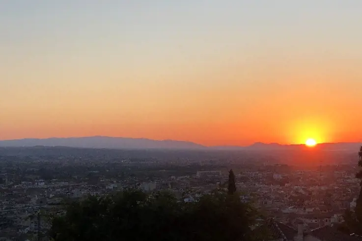 Granada solnedgang